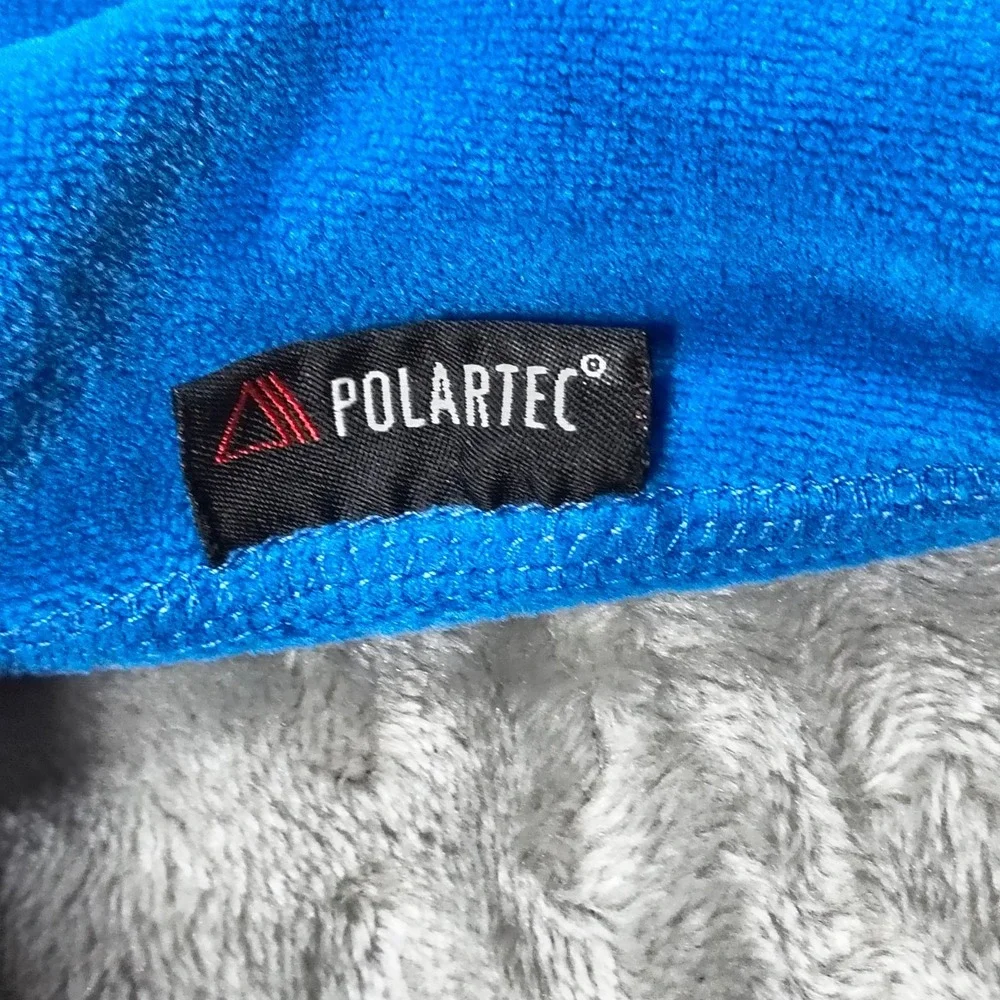 Vintage Polo Sport Sweatshirt Mens XL‎ Blue Fleece Quarter Zip Pullover Polartec